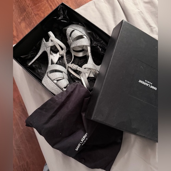 Saint Laurent Tribute Platform Sandals Size 40 - Picture 8 of 9